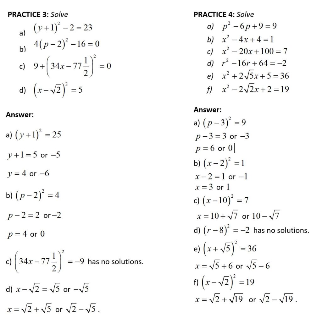 1 2 Solving Equations By The Quadrus Method Levels 1 2 3 G Day Math